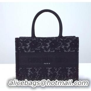 Shop Grade SMALL DIOR BOOK TOTE Embroidery C1287-35 black