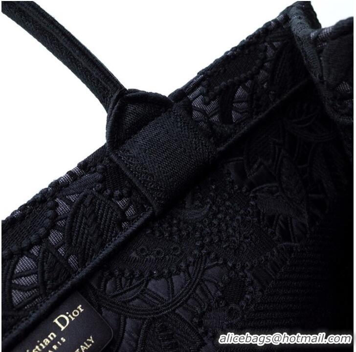 Shop Grade SMALL DIOR BOOK TOTE Embroidery C1287-35 black