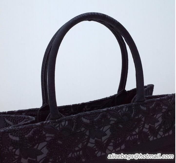 Shop Grade SMALL DIOR BOOK TOTE Embroidery C1287-35 black