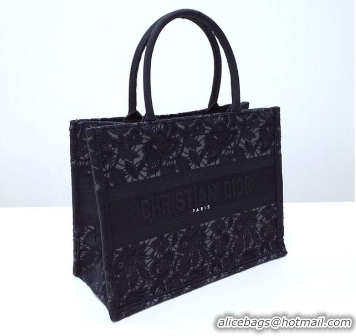 Shop Grade SMALL DIOR BOOK TOTE Embroidery C1287-35 black