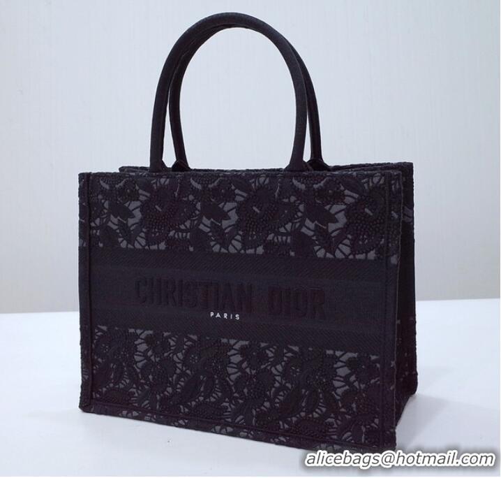 Shop Grade SMALL DIOR BOOK TOTE Embroidery C1287-35 black