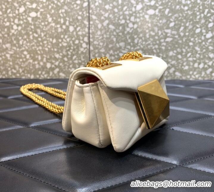 Promotional VALENTINO GARAVANI mini One Stud Sheepskin Shoulder Bag XW0P0X98H White