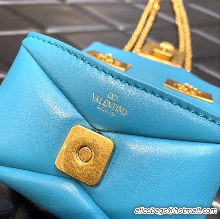 Reasonable Price VALENTINO GARAVANI mini One Stud Sheepskin Shoulder Bag XW0P0X98H blue