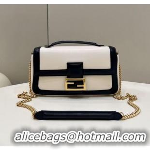 Affordable Price Fendi Baguette Sheepskin bag 8BR6550 Cream & black