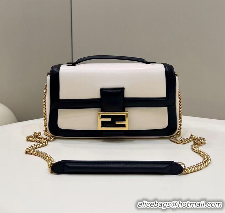 Affordable Price Fendi Baguette Sheepskin bag 8BR6550 Cream & black