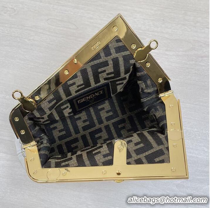 Discount Fendi First Small Fendace Black silk charm 8BP129A