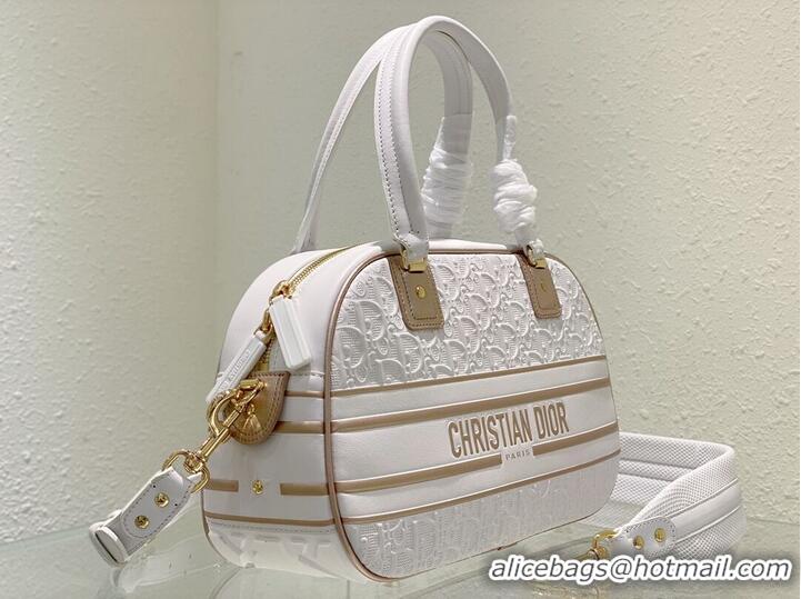 Promotional DIOR large leather tote Bag C9178 white&gold