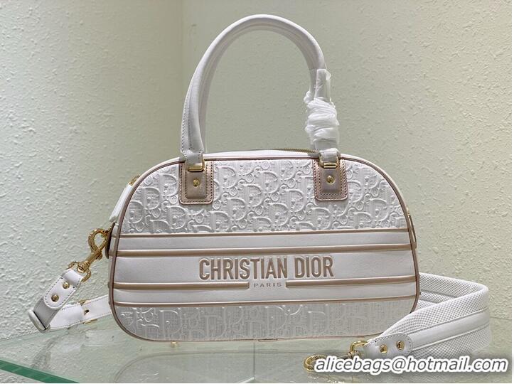 Promotional DIOR large leather tote Bag C9178 white&gold