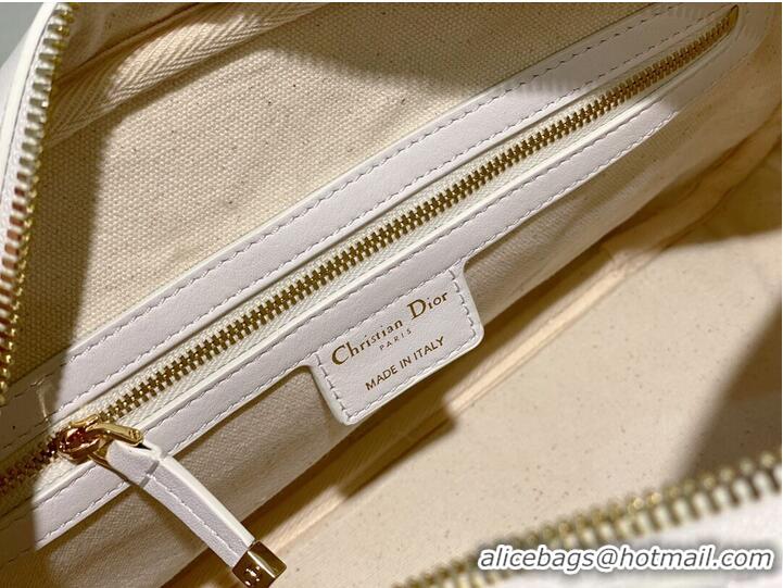 Promotional DIOR large leather tote Bag C9178 white&gold