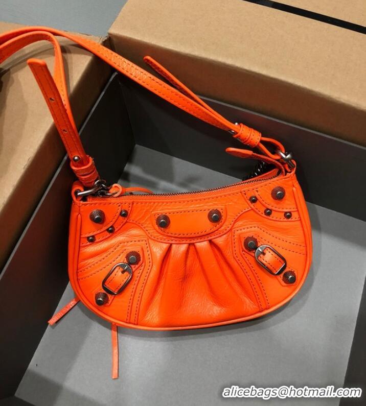 Good Product Balenciaga LE CAGOLE MINI PURSE WITH CHAIN 6958141 orange