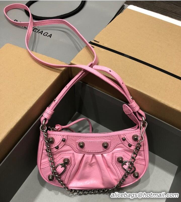 Super Quality Balenciaga LE CAGOLE MINI PURSE WITH CHAIN 6958141 pink