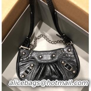 Pretty Style Balenciaga LE CAGOLE MINI PURSE WITH CHAIN 6958141 black