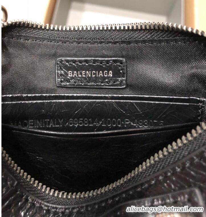 Pretty Style Balenciaga LE CAGOLE MINI PURSE WITH CHAIN 6958141 black