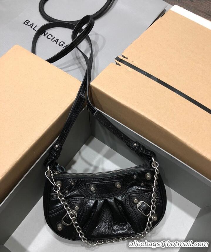 Pretty Style Balenciaga LE CAGOLE MINI PURSE WITH CHAIN 6958141 black