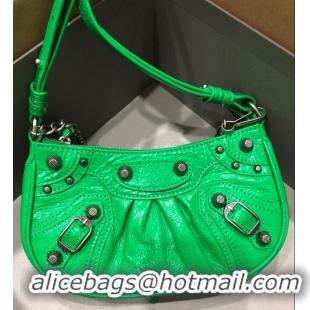 Buy Fashionable Balenciaga LE CAGOLE MINI PURSE WITH CHAIN 6958141 green