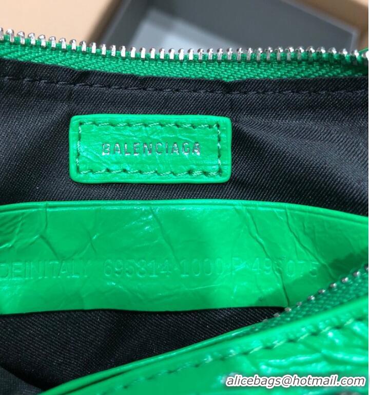 Buy Fashionable Balenciaga LE CAGOLE MINI PURSE WITH CHAIN 6958141 green