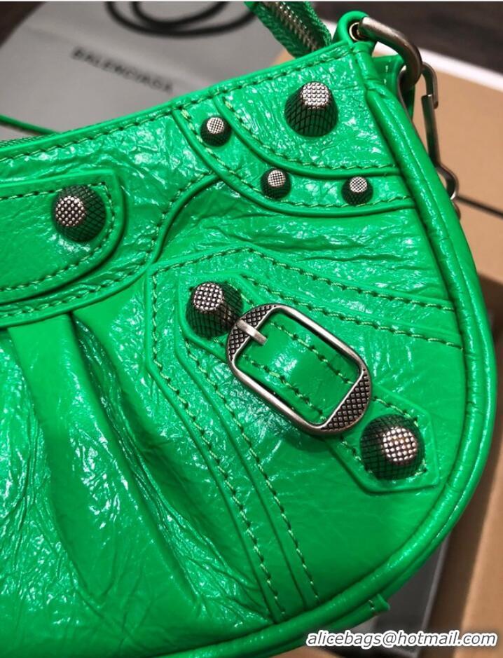 Buy Fashionable Balenciaga LE CAGOLE MINI PURSE WITH CHAIN 6958141 green