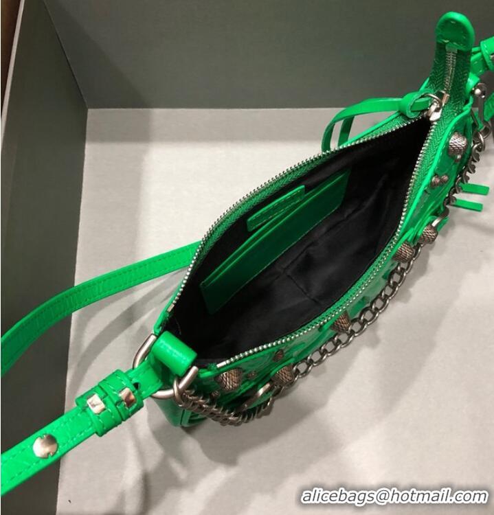 Buy Fashionable Balenciaga LE CAGOLE MINI PURSE WITH CHAIN 6958141 green