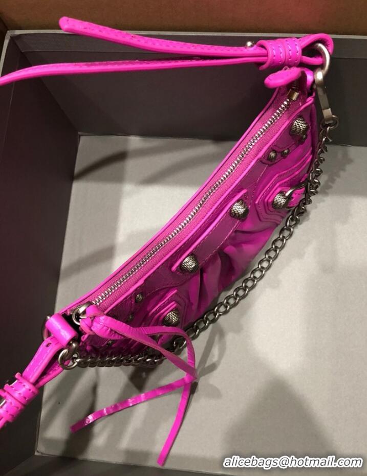 Good Taste Balenciaga LE CAGOLE MINI PURSE WITH CHAIN 6958141 bright pink