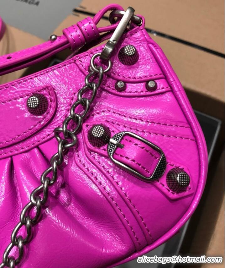 Good Taste Balenciaga LE CAGOLE MINI PURSE WITH CHAIN 6958141 bright pink