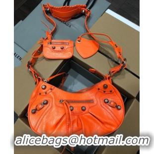 Promotional Balenciaga WOMENS LE CAGOLE MEDIUM SHOULDER BAG IN 27541 orange