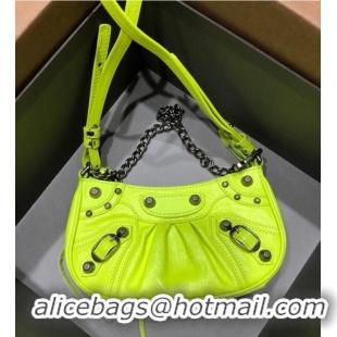 Reasonable Price Balenciaga LE CAGOLE MINI PURSE WITH CHAIN 6958141 lemon