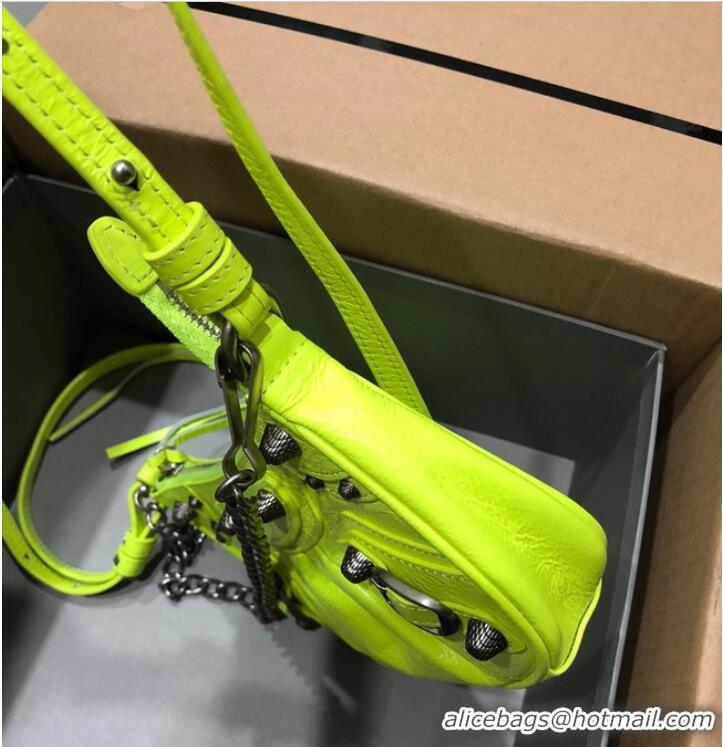 Reasonable Price Balenciaga LE CAGOLE MINI PURSE WITH CHAIN 6958141 lemon