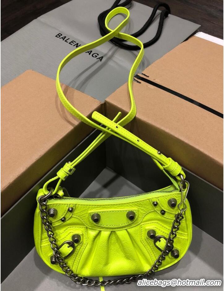 Reasonable Price Balenciaga LE CAGOLE MINI PURSE WITH CHAIN 6958141 lemon