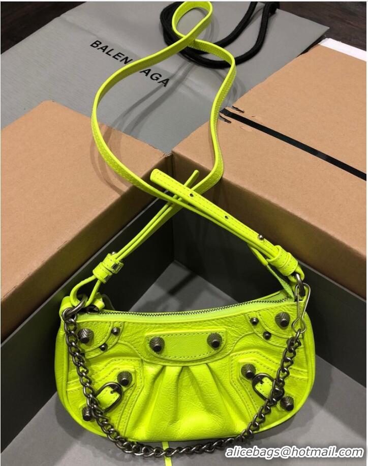 Reasonable Price Balenciaga LE CAGOLE MINI PURSE WITH CHAIN 6958141 lemon