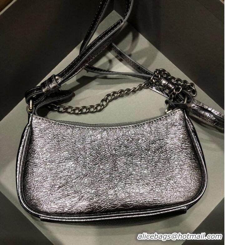 Well Crafted Balenciaga LE CAGOLE MINI PURSE WITH CHAIN 6958141 gray