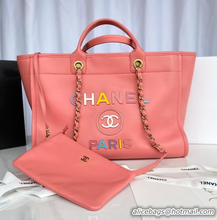 Classic Chanel Original Leather Shopping Bag 66941 pink