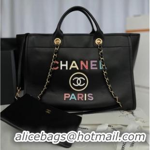 Good Product Chanel Original Leather Shopping Bag 66941 black