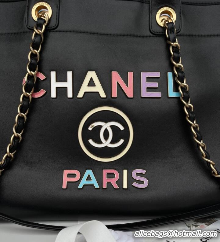 Good Product Chanel Original Leather Shopping Bag 66941 black