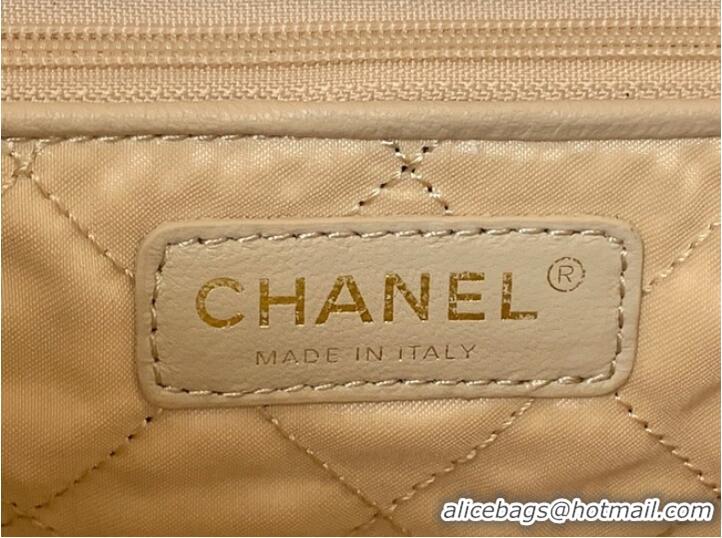 Unique Style CHANEL 22 HANDBAG Shiny Calfskin & Gold-Tone Metal AS3262 white&black