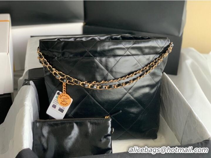 Most Popular Chanel Calf leather shopping bag AS3261 black&white