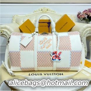 Shop Top Grade Louis Vuitton KEEPALL 50B M20563 White