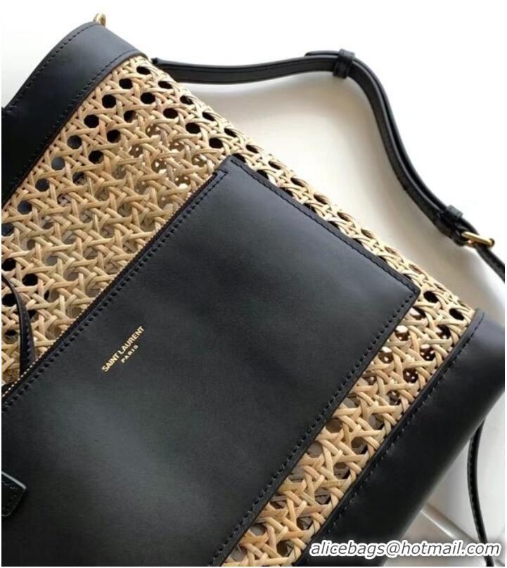 Pretty Style Grade SAINT LAURENT Woven tote 655161 black