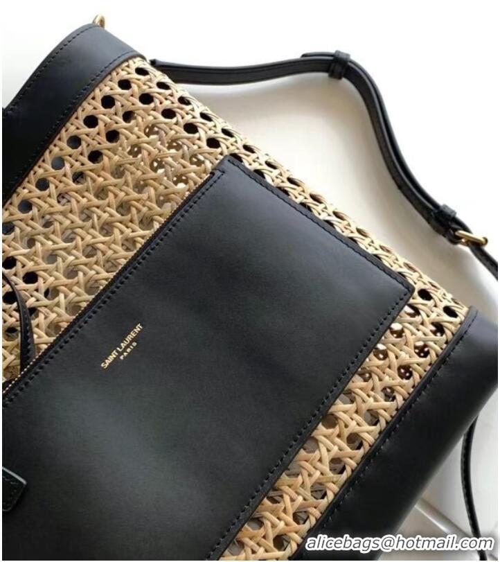 Pretty Style Grade SAINT LAURENT Woven tote 655161 black