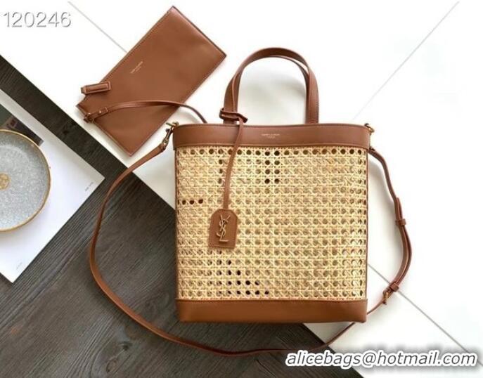 Modern Classic SAINT LAURENT Woven tote 655161 brown