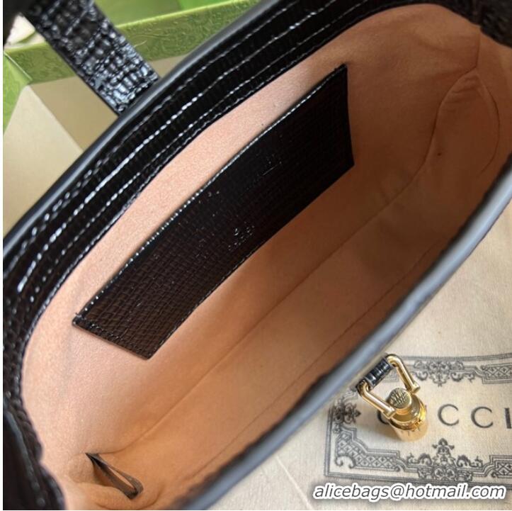 Unique Grade Gucci Jackie 1961 lizard mini bag 675799 black