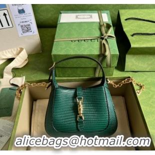 Super Quality Gucci Jackie 1961 lizard mini bag 675799 green