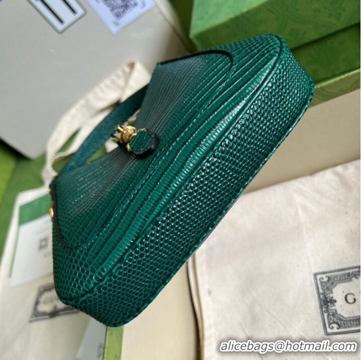 Super Quality Gucci Jackie 1961 lizard mini bag 675799 green