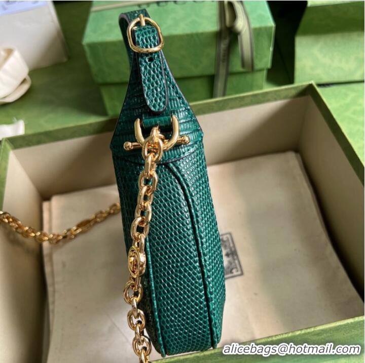 Super Quality Gucci Jackie 1961 lizard mini bag 675799 green