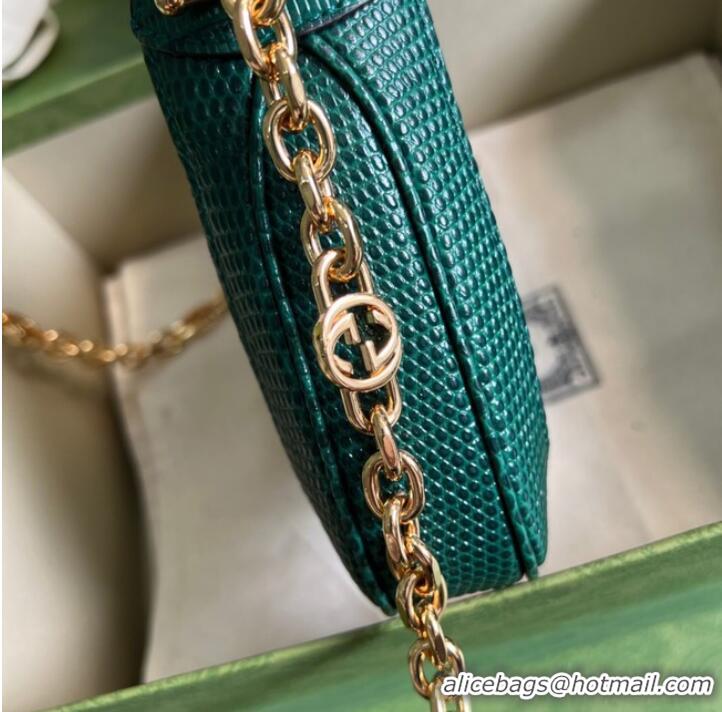 Super Quality Gucci Jackie 1961 lizard mini bag 675799 green