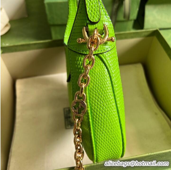 Inexpensive Gucci Jackie 1961 lizard mini bag 675799 Fluorescent green