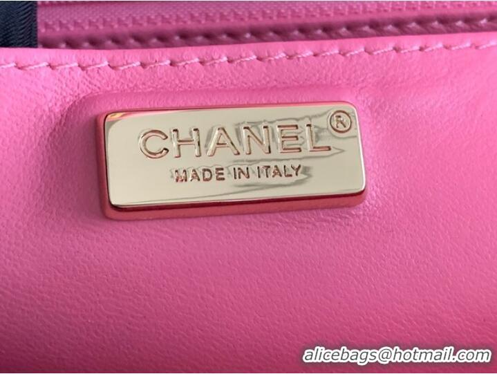 Top Design Chanel Snake skin mini flap bag with top handle AS2431 pink