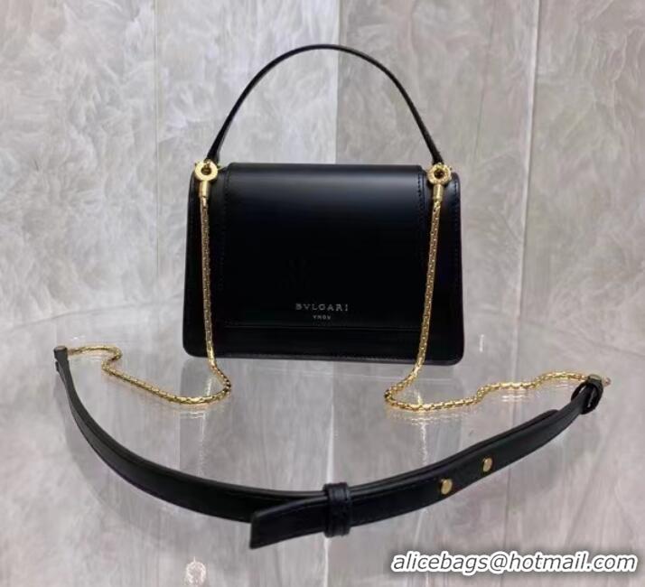 Promotional Bvlgari Serpenti Forever leather small crossbody bag B210755 Black