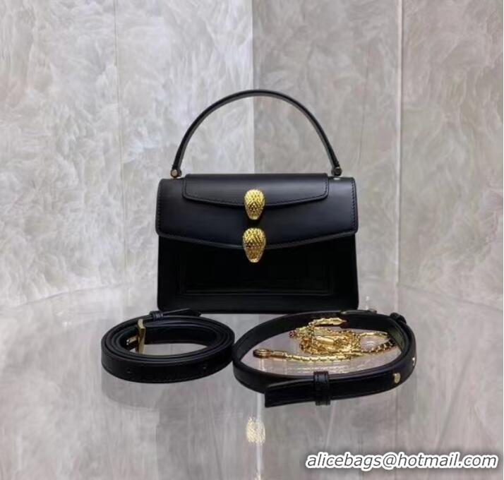 Promotional Bvlgari Serpenti Forever leather small crossbody bag B210755 Black