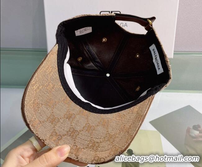 Particularly Recommended Balenciaga Baseball Hat 0310147 Brown 2022