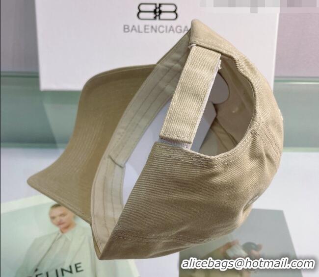 Top Quality Balenciaga Canvas Baseball Hat 0401107 Beige 2022